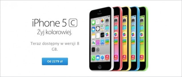 Apple wprowadza 8 GB model iPhone’a 5C w Polsce i 15 nowych krajach europejskich