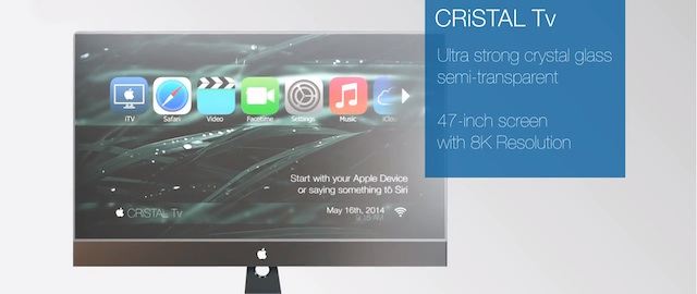 Cristal Tv: koncepcja telewizora firmy Apple