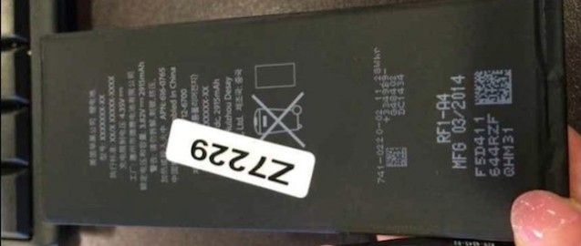 Zdjęcie baterii 5,5-calowego iPhone’a 6 ujawnia jej pojemność 2915 mAh