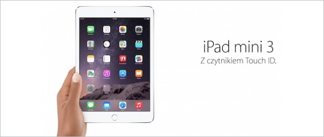 Apple prezentuje iPada Mini 3 dotykowym Touch ID i złotej opcji kolorystycznej