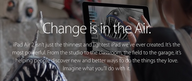Apple prezentuje nową reklamę iPada Air 2 'Changes’