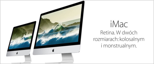 Apple wprowadza nowe komputery iMac w wyświetlaczami 4K i 5K