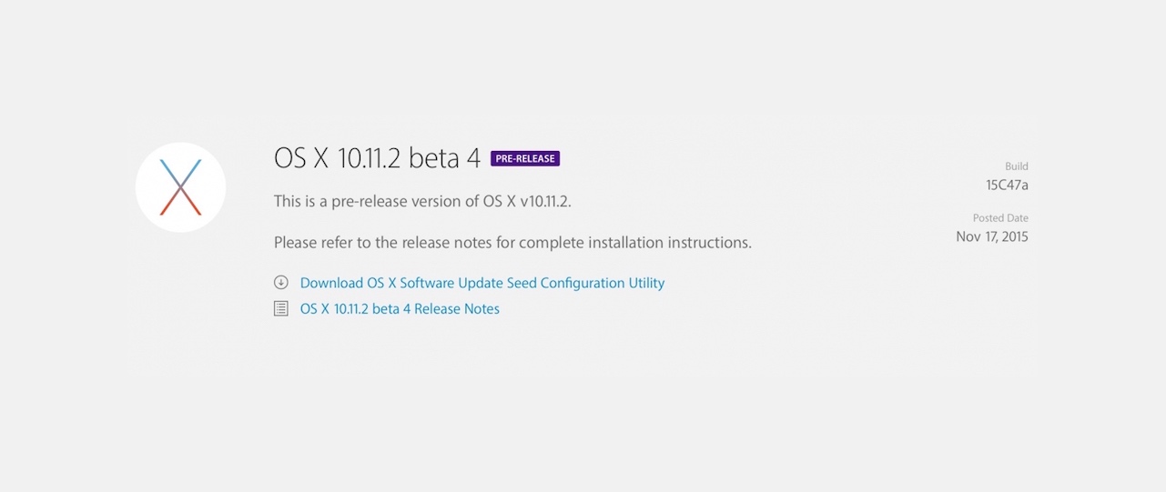 Apple Udostępnia Czwartą Wersję Beta Os X 10 11 2 El Capitan Beta Dla