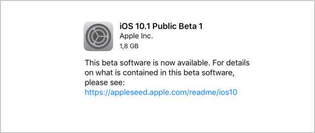 Apple udostępnia pierwszą wersję beta iOS 10.1 dla publicznych beta testerów