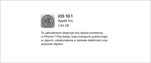 Apple udostępnia publicznie iOS 10.1 – pierwszą większą aktualizację iOS 10