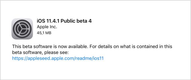 Apple udostępnia czwartą wersję beta iOS 11.4.1 dla publicznych beta testerów