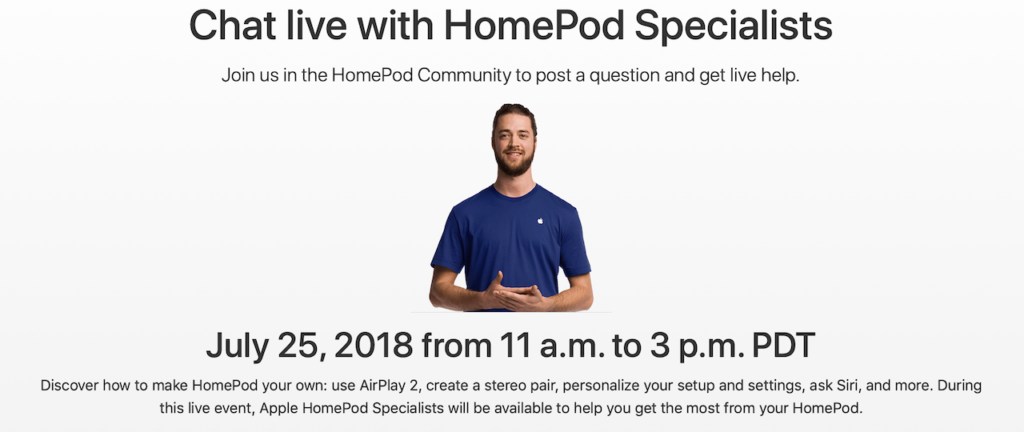 Apple organizuje na żywo sesję pytań i odpowiedzi Live dotyczących HomePod