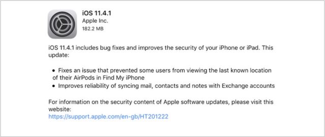 Apple udostępnia iOS 11.4.1 z poprawkami błędów i trybem ograniczonego dostępu do USB