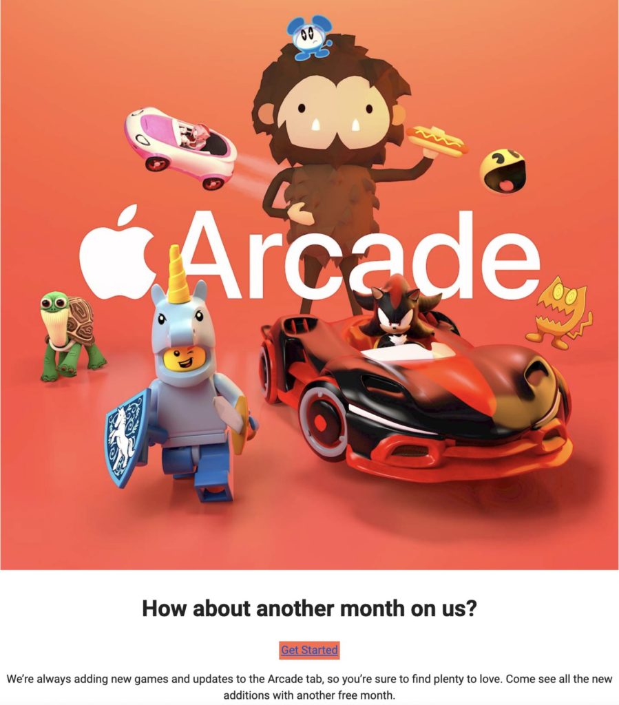 Apple Arcade darmowy miesiąc