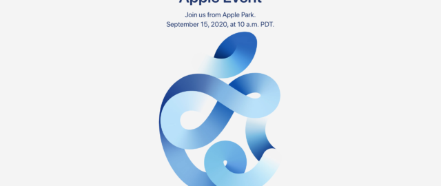 Logo Apple zmieniające się w rozszerzonej rzeczywistości dodatkiem do zapowiedzi wrześniowej konferencji