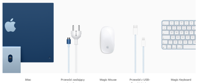 Kolorowy iMac ma dopasowane pod kolor wszystkie akcesoria