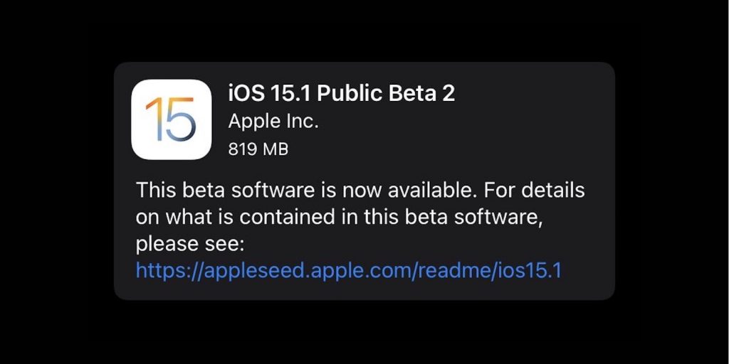iOS 15.1 beta2