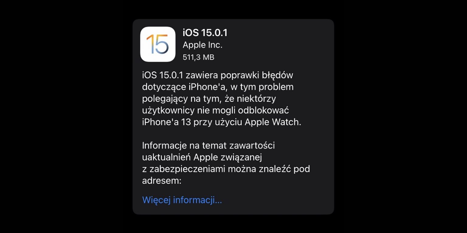 iOS 15.0.1