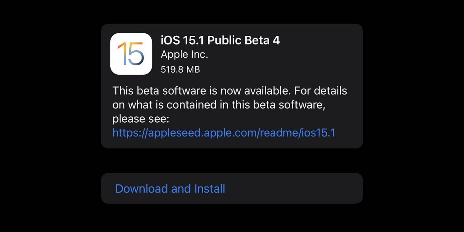 iOS 15.1 beta 4