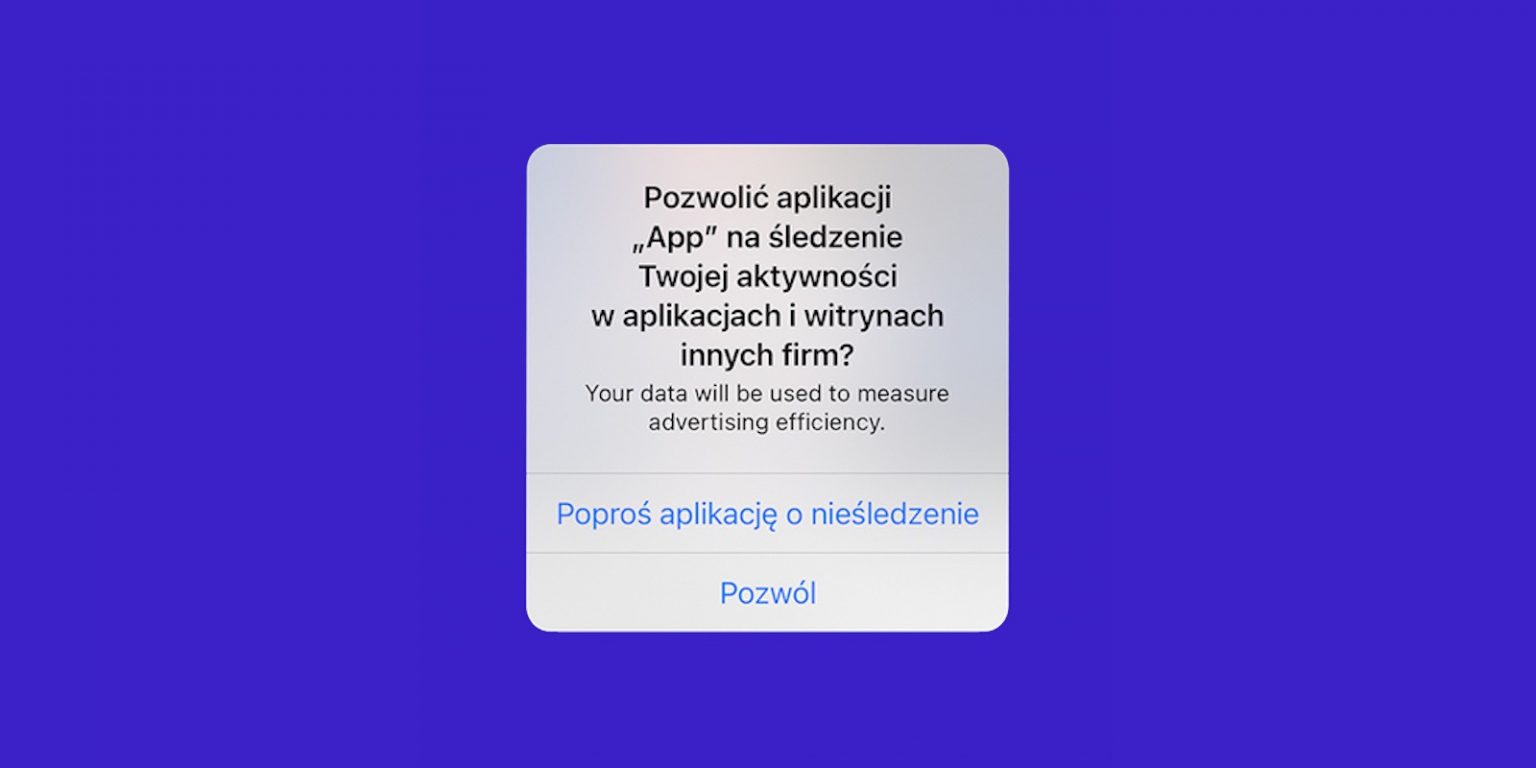 Funkcja kontroli sledzenia iOS