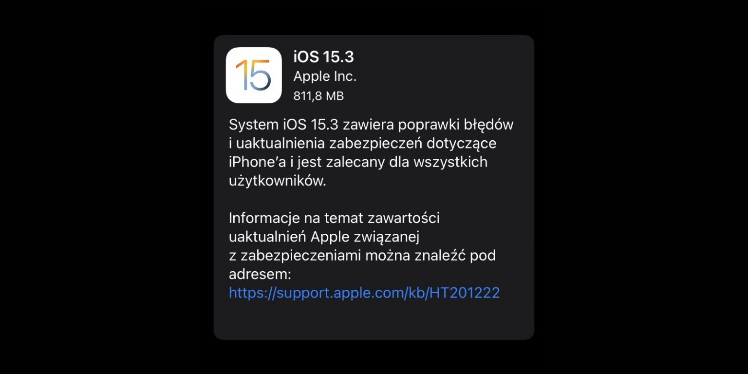 iOS 15.3