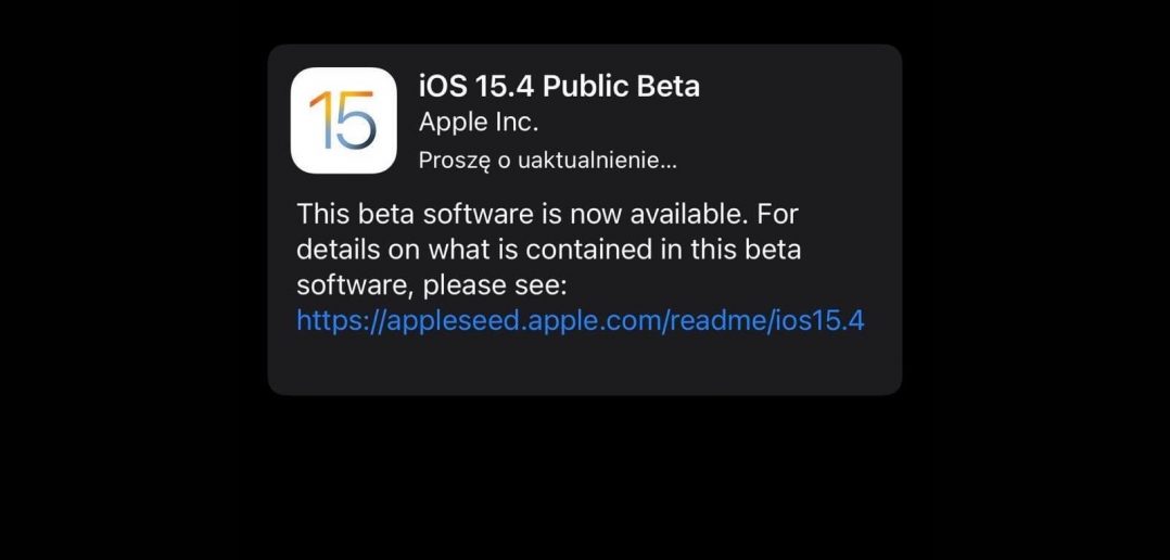iOS 15.4 public beta