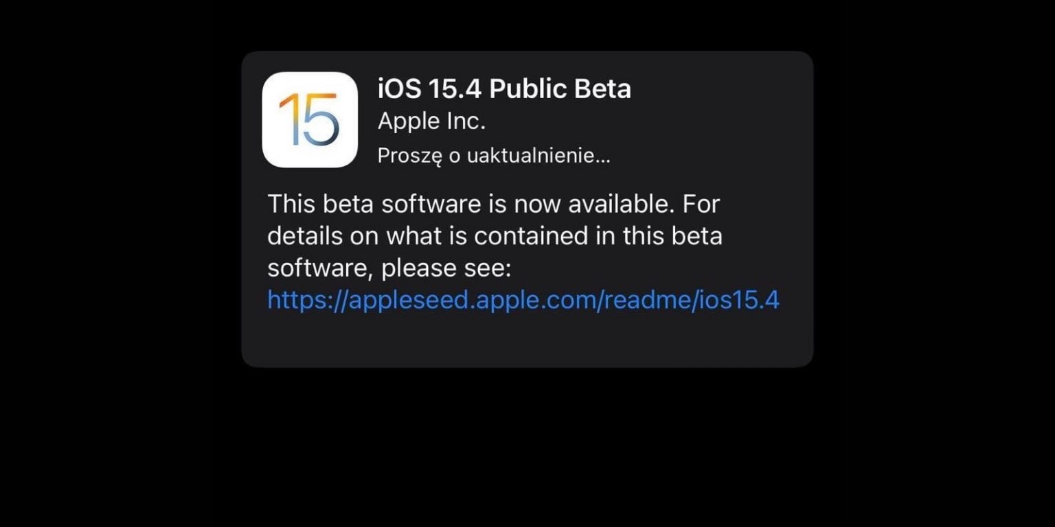 iOS 15.4 public beta