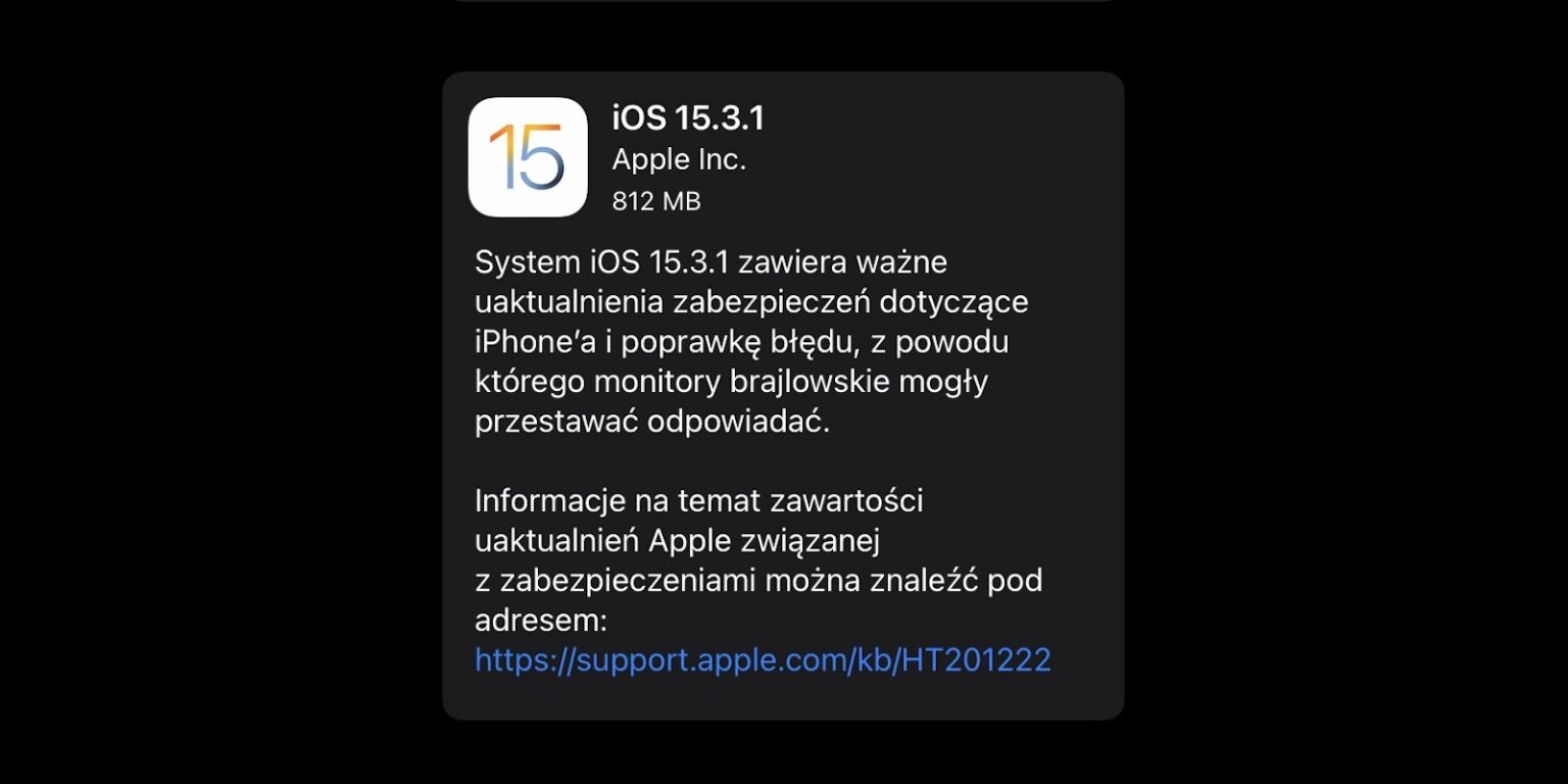 iOS 15.3.1