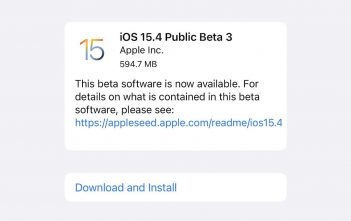 iOS 15.4 beta 3