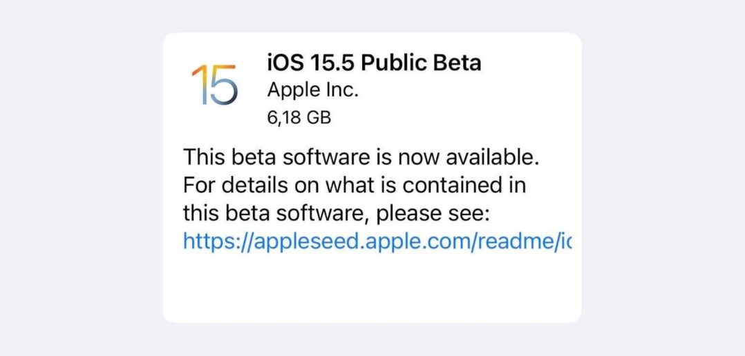 iOS 15.5 beta 1