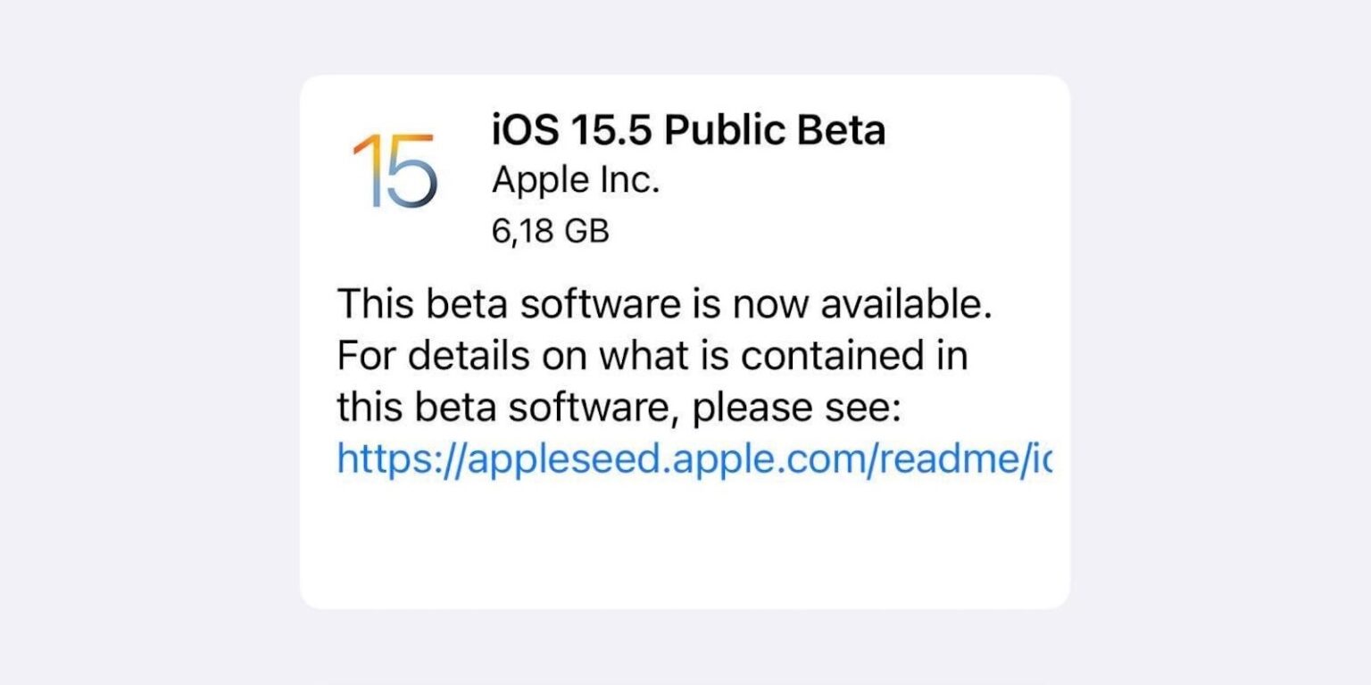iOS 15.5 beta 1