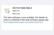 iOS 15.5 beta 2
