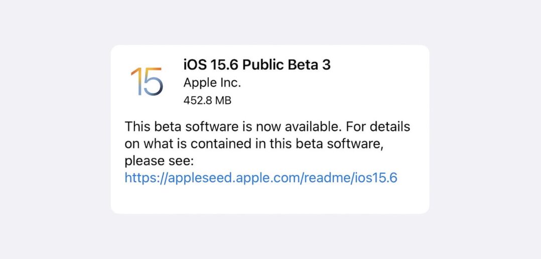 iOS 15.6 beta 3