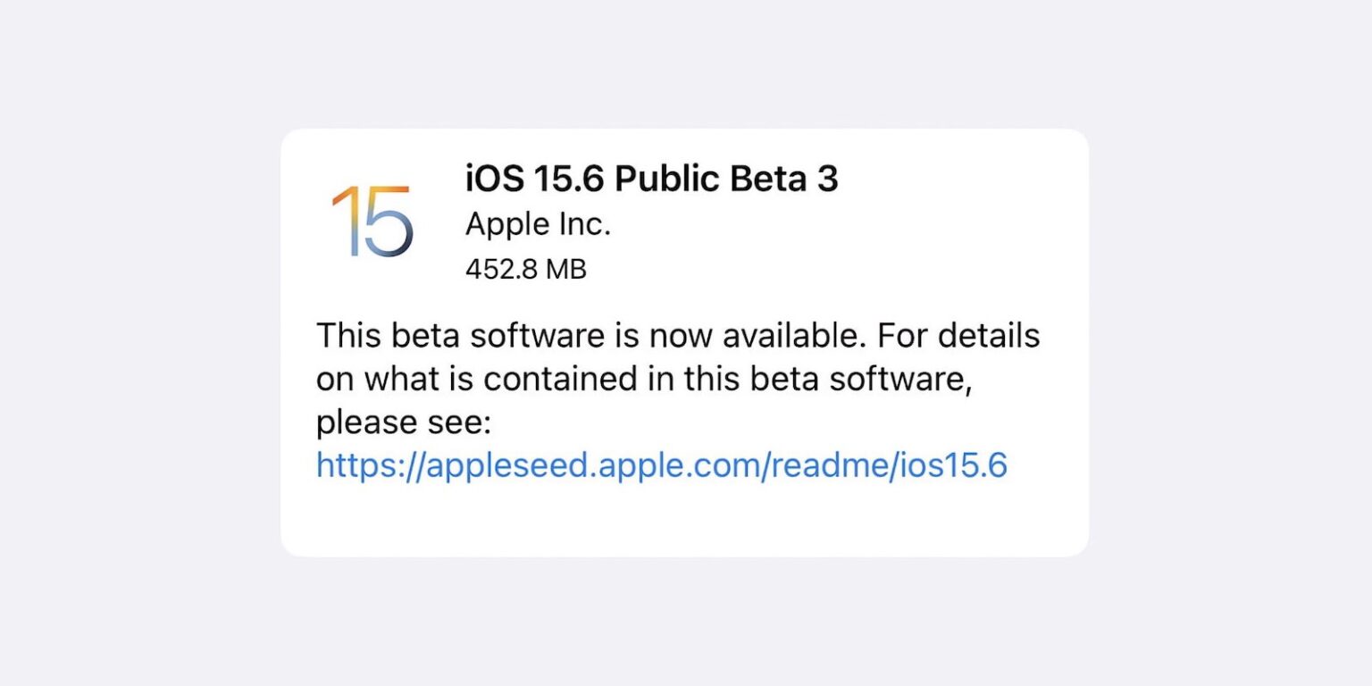 iOS 15.6 beta 3