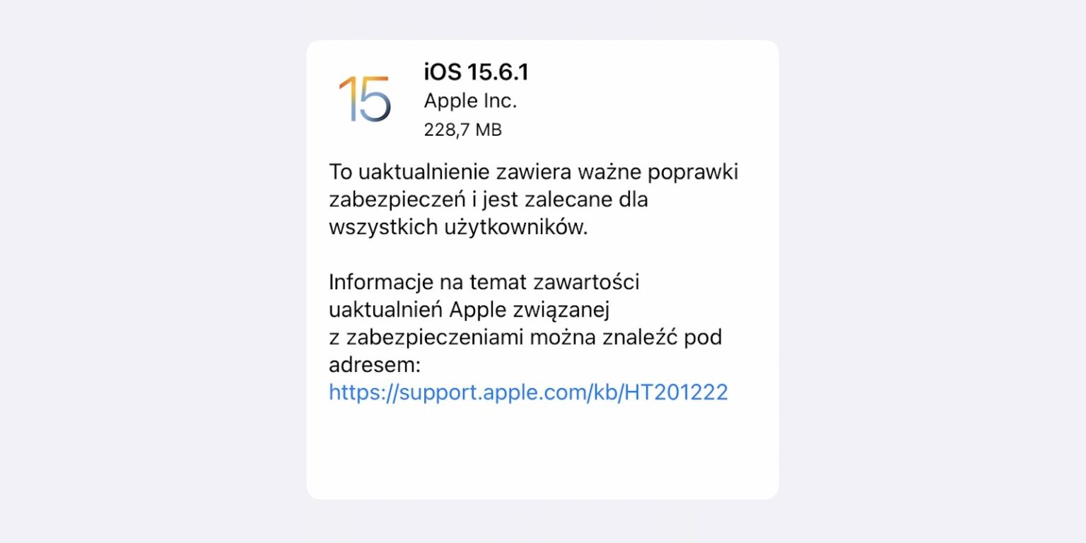 iOS 15.6.1