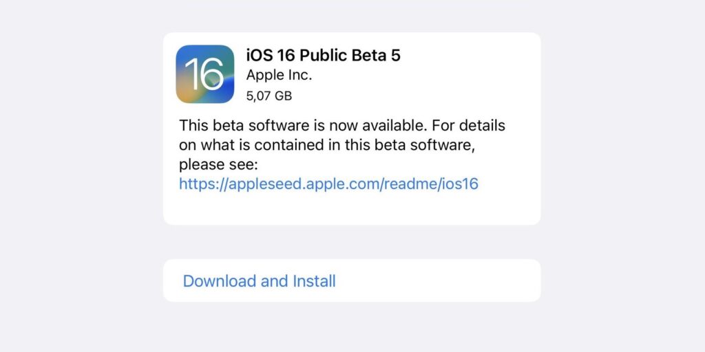 iOS 16 beta 5