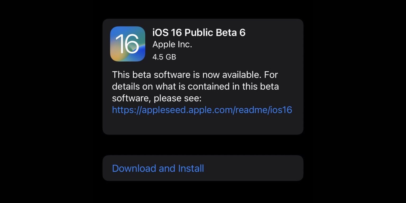 iOS 16 beta 6