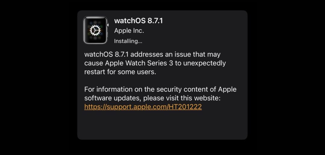 watchOS 8.7.1