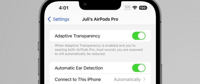 Najnowsza wersja beta systemu iOS 16.1 usuwa przełącznik adaptacyjnego trybu kontaktu z wcześniejszej wersji AirPods Pro i AirPods Max