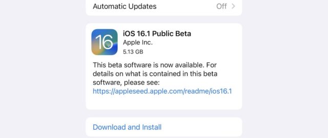 Apple wypuszcza pierwszą publiczną wersję beta iOS 16.1