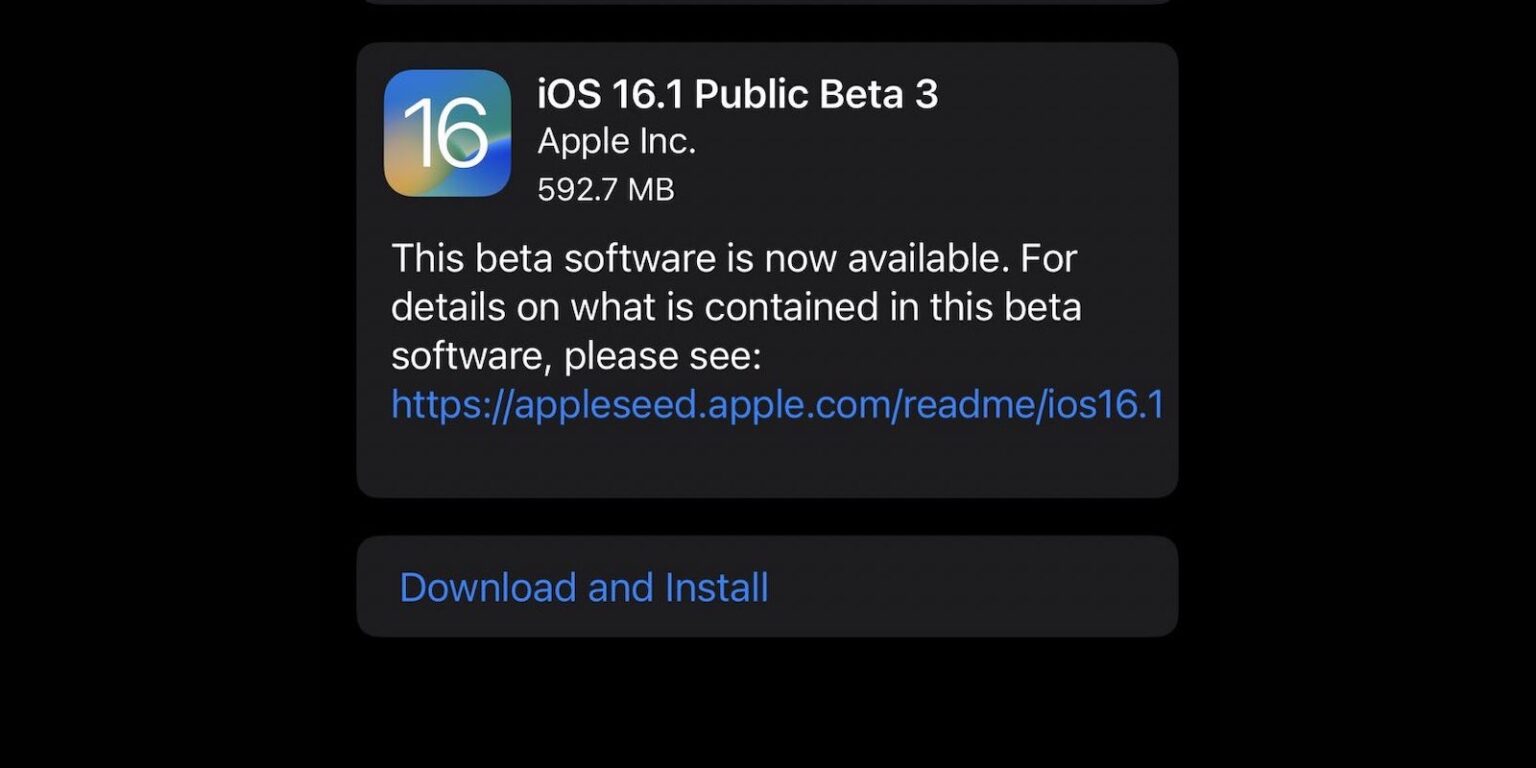 iOS 16.1 beta 3