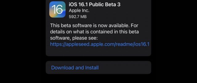 Apple wypuszcza trzecią publiczną wersję beta iOS 16.1