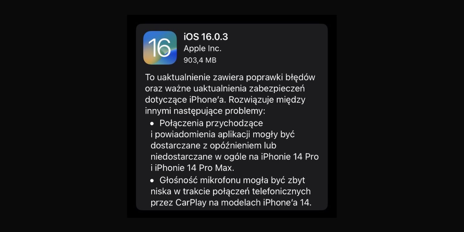 iOS 16.0.3