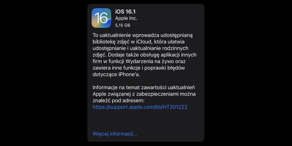 iOS 16.1