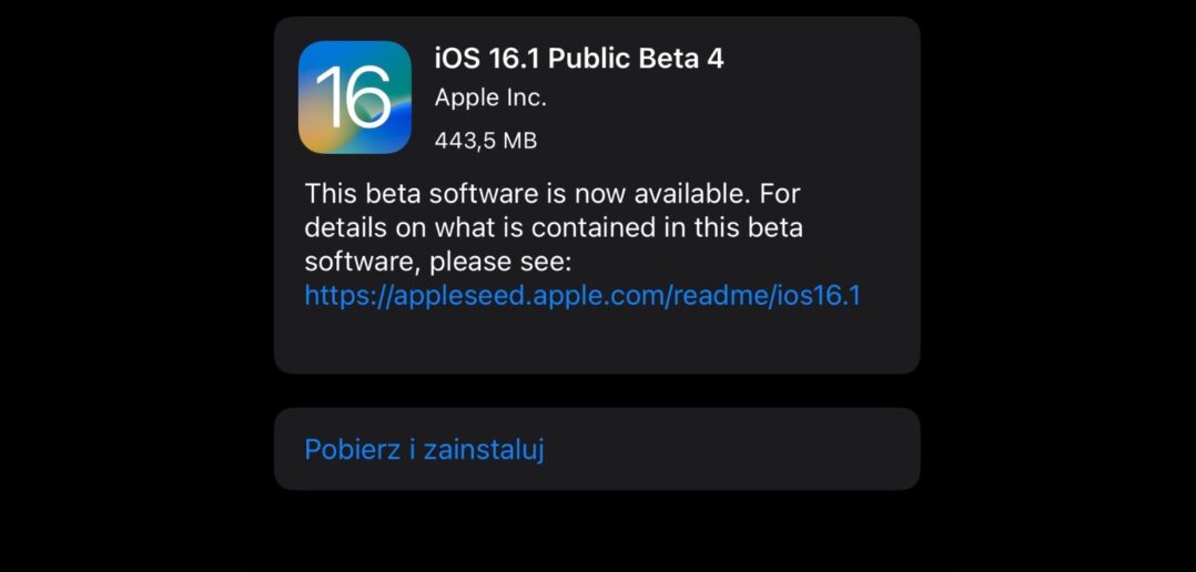 iOS 16.1 beta 4