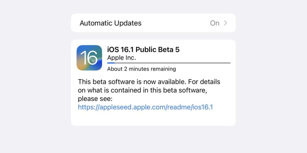 iOS 16.1 beta 5