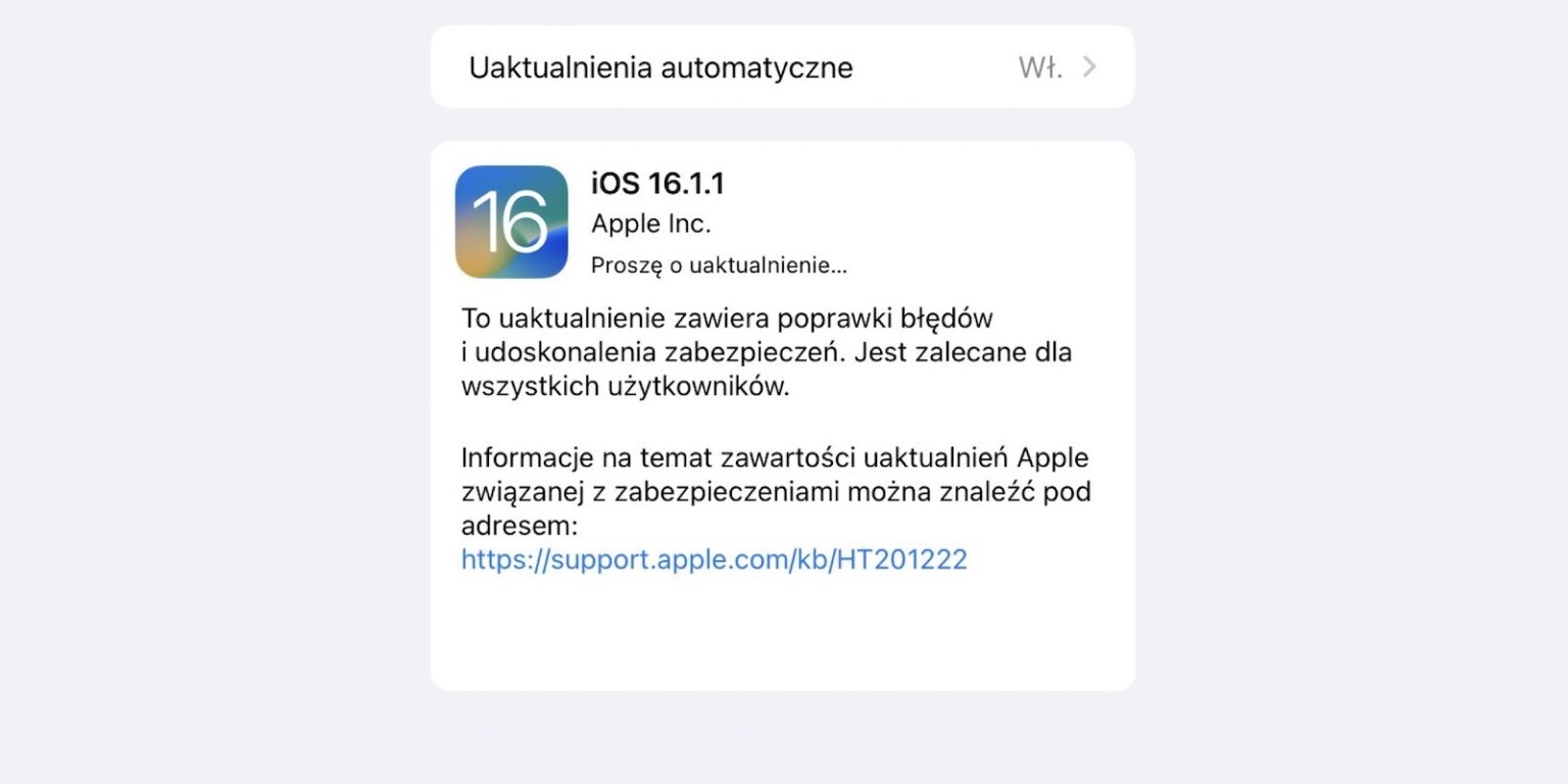 iOS 16.1.1