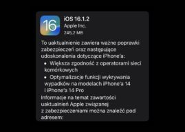Apple wypuszcza iOS 16.1.2 z poprawkami błędów