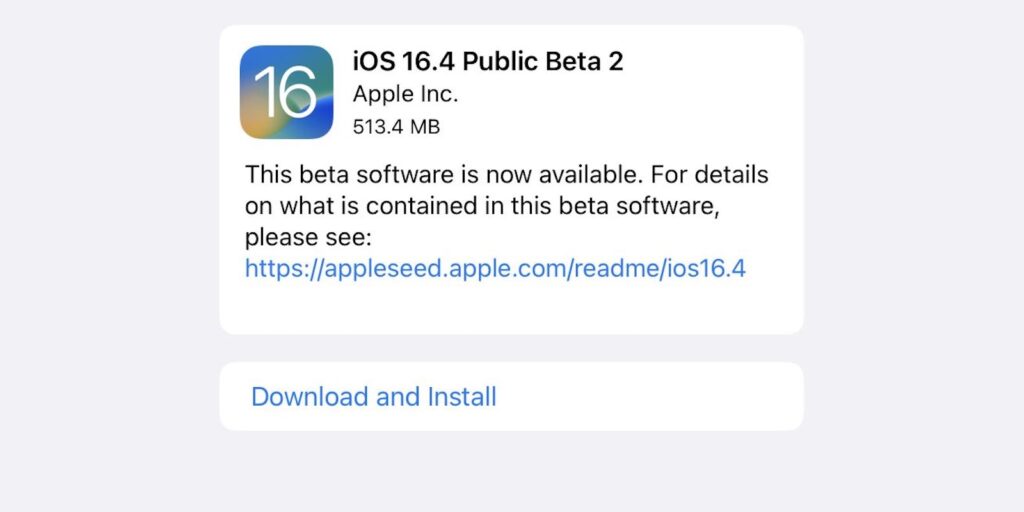 iOS 16.4 beta 2