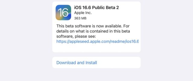 Apple wydaje drugie publiczne bety iOS 16.6 i iPadOS 16.6