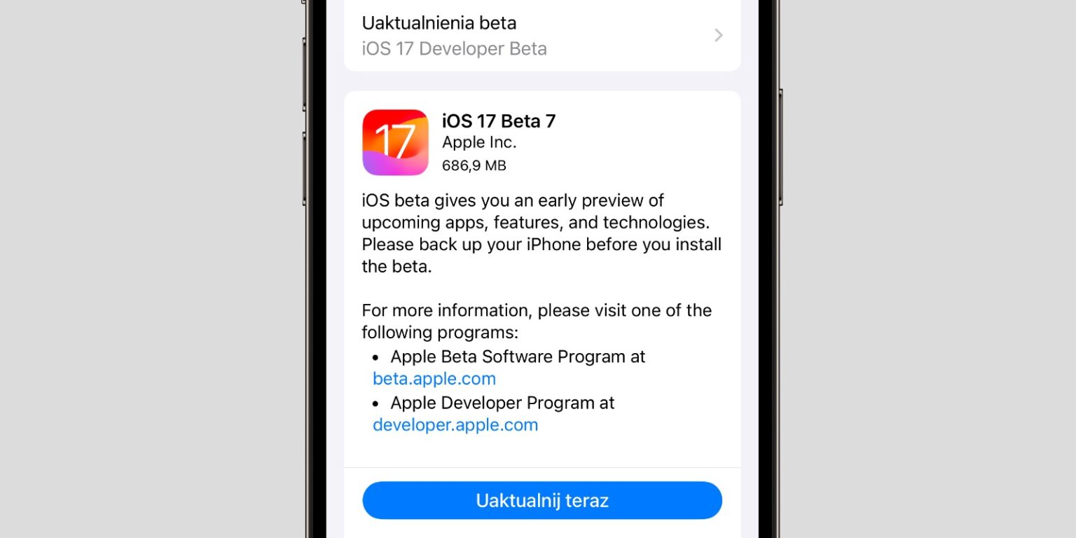 iOS 17 beta 7