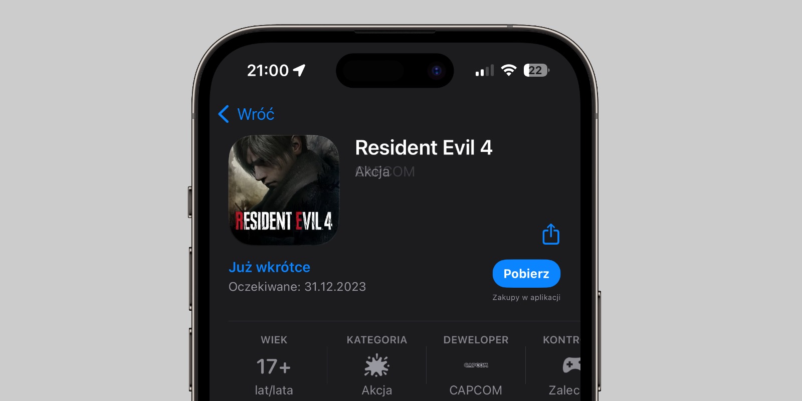 Gra Resident Evil Village na iPhone’a 15 Pro i iPada od 30 października