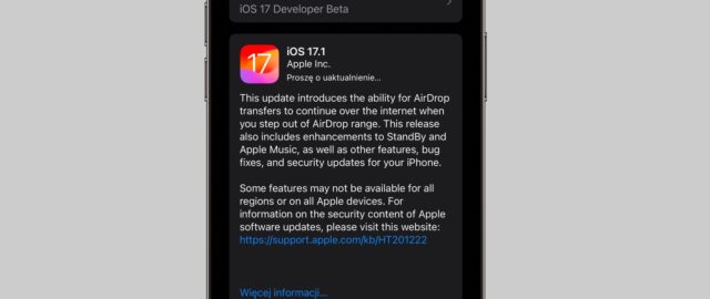 Apple wypuszcza drugą wersję RC iOS 17.1 dla modeli iPhone 15