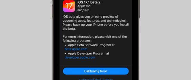 Apple udostępnia drugie publiczne wersje beta iOS 17.1 i iPadOS 17.1