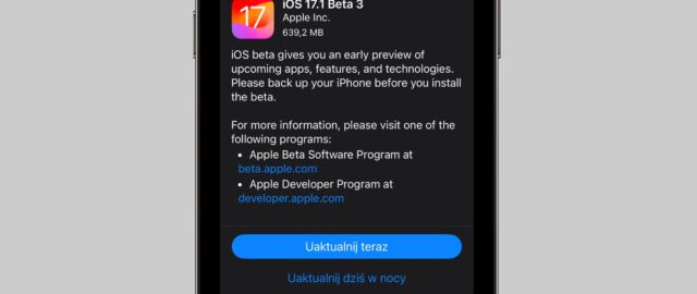 Apple udostępnia trzecie publiczne wersje beta iOS 17.1 i iPadOS 17.1